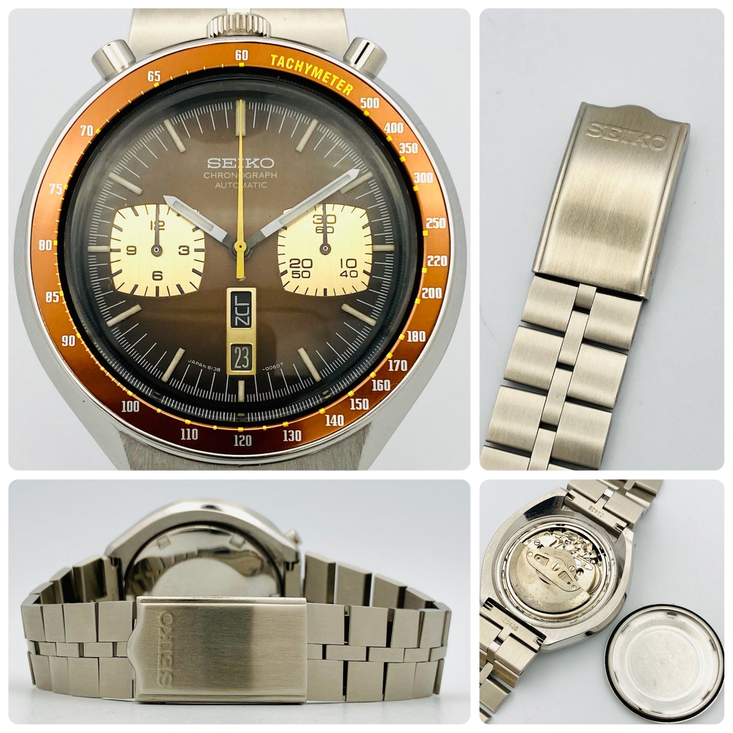 SEIKO 5Sports Speed-Timer 6138-0040 茶馬 ③