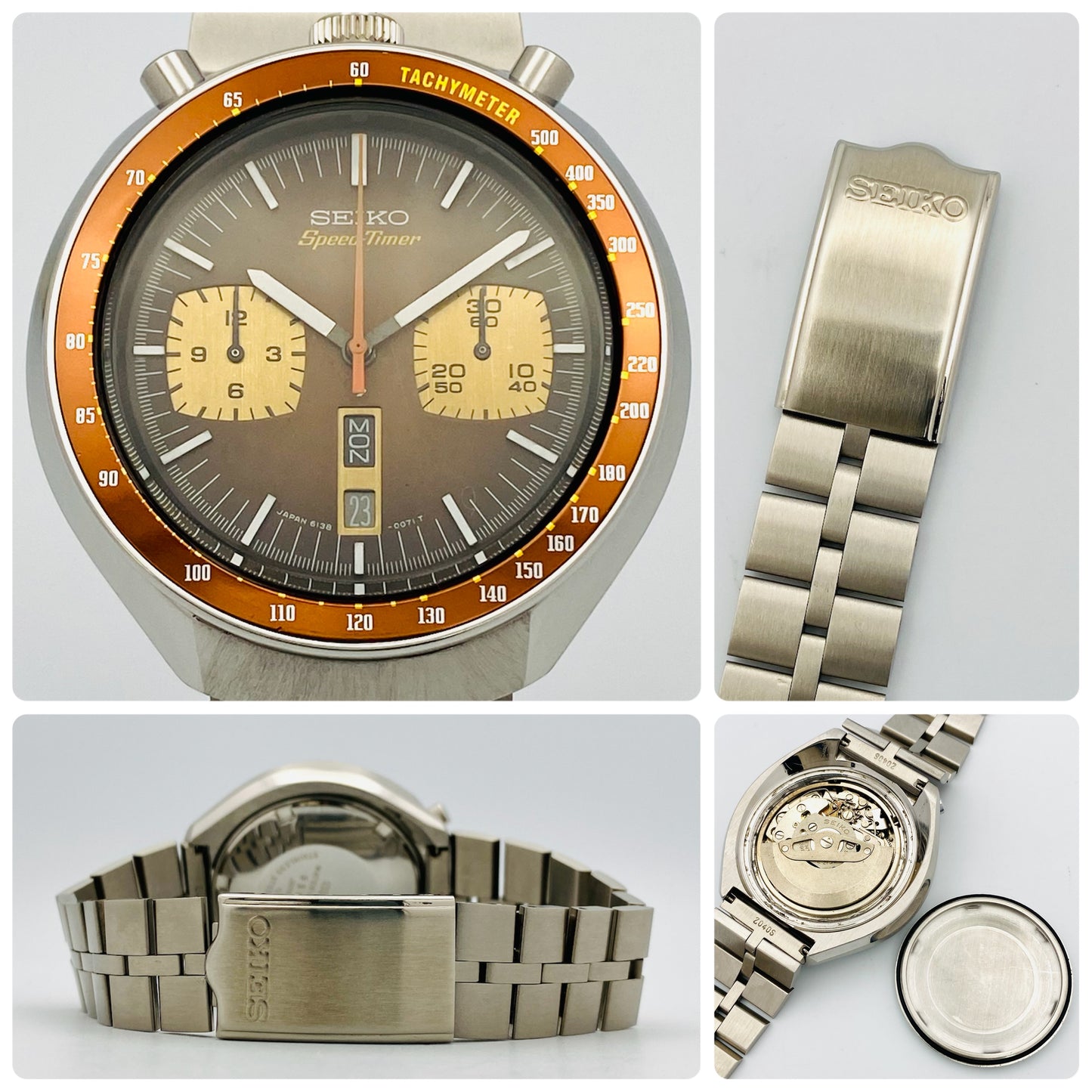 SEIKO 5Sports Speed-Timer 6138-0040 茶馬 英/日