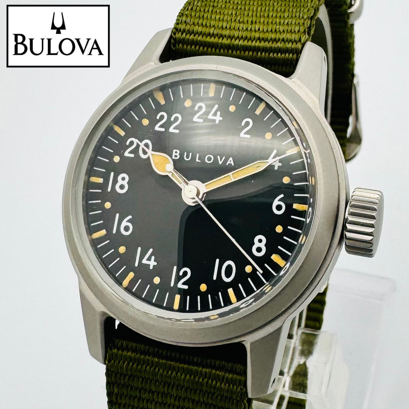 BULOVA WW2 U.S.NAVY A-11 24時間表示 復刻