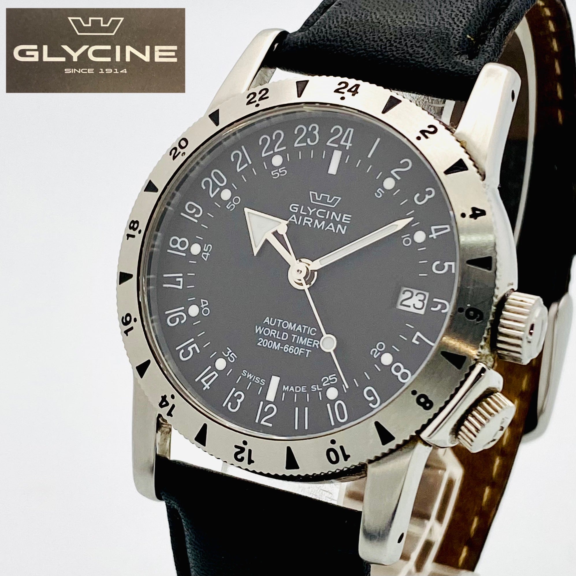 Glycine グリシン エアマン 自動巻きGMT - 腕時計(アナログ)