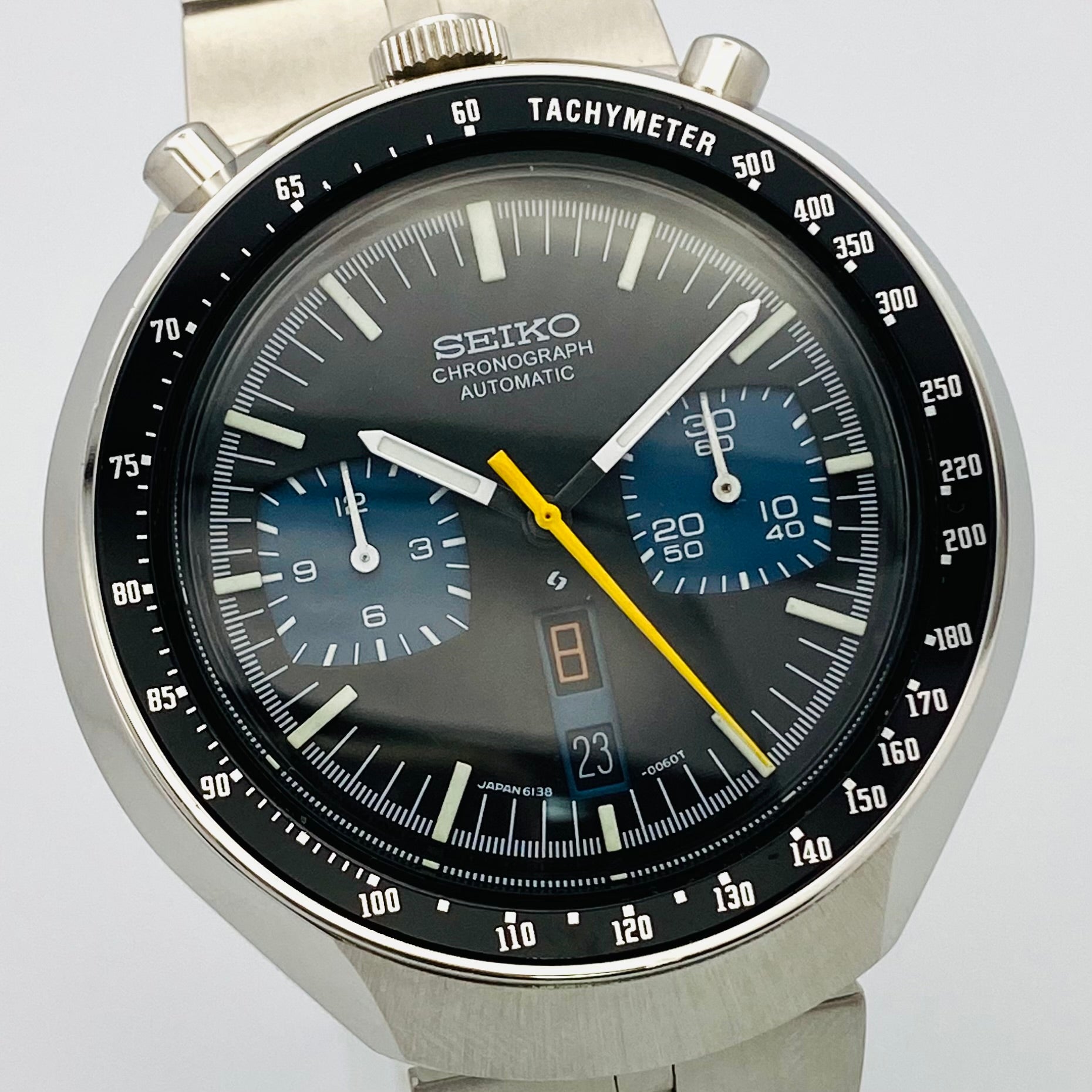 気質アップ 極美品◇SEIKO セイコー5 日 6138-0040 スピードタイマー