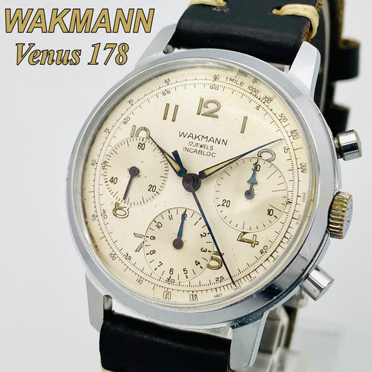 WAKMANN ３レジスタークロノグラフ Venus178 1960s