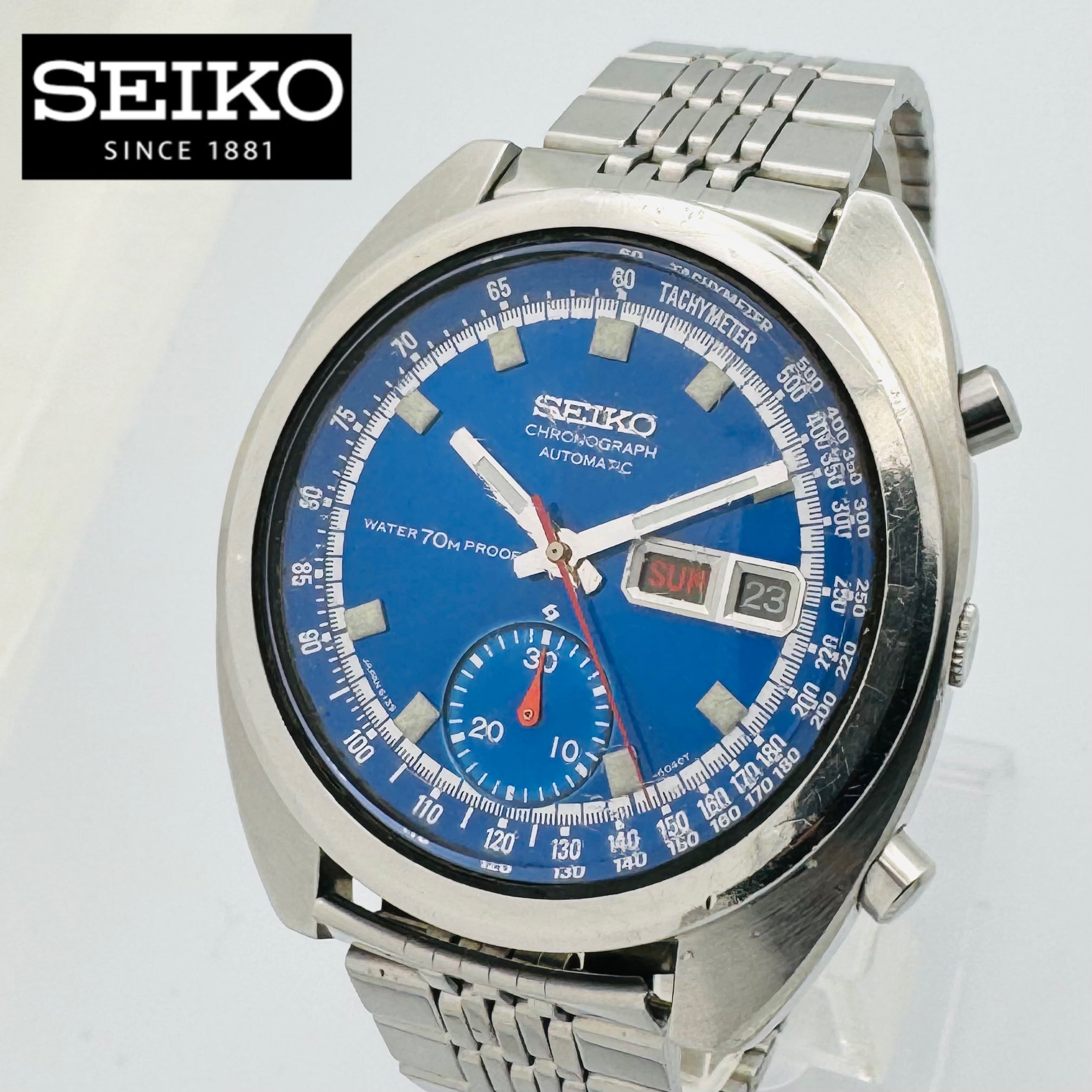 SEIKO 5Sports Speed-Timer 6139-6010 Bruce Lee ブルー