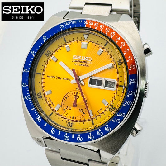 SEIKO 5Sports Speed-Timer 6139-6002 イエロー 英/ローマ