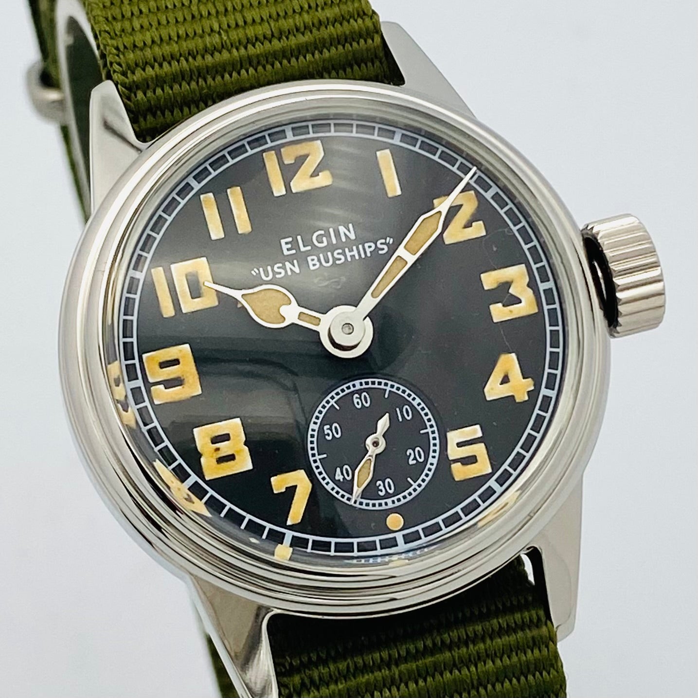 WW2 アメリカ軍 ELGIN A-554復刻版 手巻きミリタリーウオッチ - 腕時計 