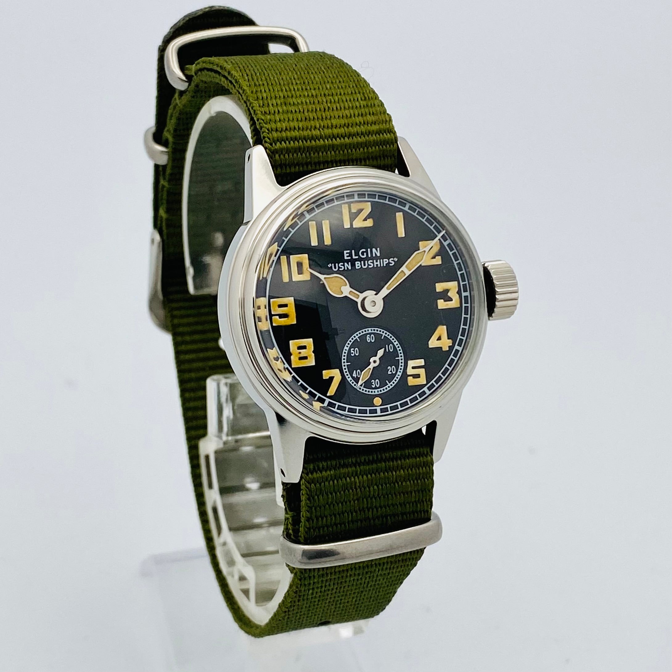 OH済 ELGIN A-11 USN BUSHIPS 腕時計 手巻き - 腕時計(アナログ)